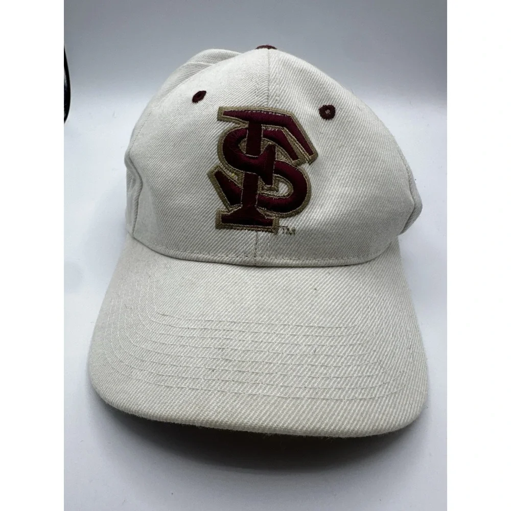 Vintage Florida State Seminoles Hat 7 1/8 Zephyr Graffix Fitted Cream NCAA‎ Cap
